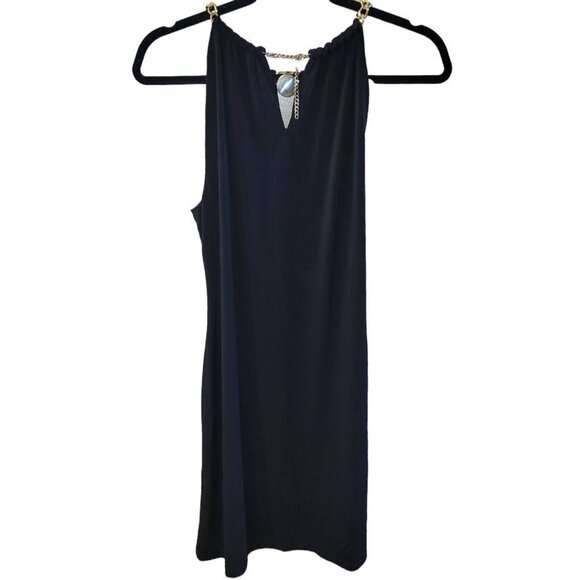 NWT International Concepts Black Sheath Halter-Neck Bodycon Dress Size Medium - Picture 3 of 7